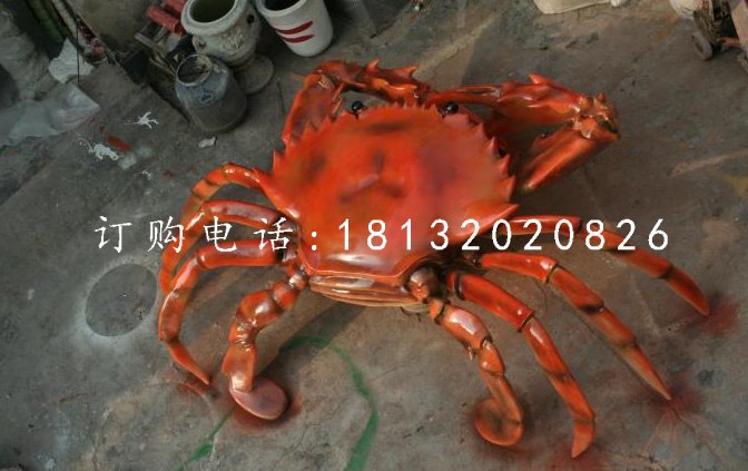 玻璃鋼螃蟹，海鮮雕塑