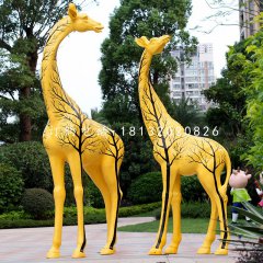彩繪長(zhǎng)頸鹿，玻璃鋼動(dòng)物