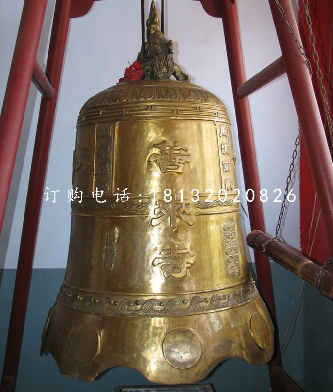 鑄銅鐘，寺廟銅鐘雕塑