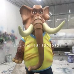 玻璃鋼大象，卡通大象雕塑