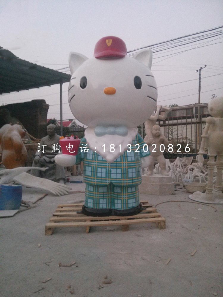 hellokitty雕塑，玻璃鋼卡通雕塑