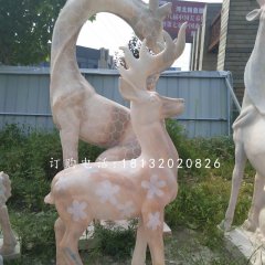 梅花鹿，晚霞紅梅花鹿