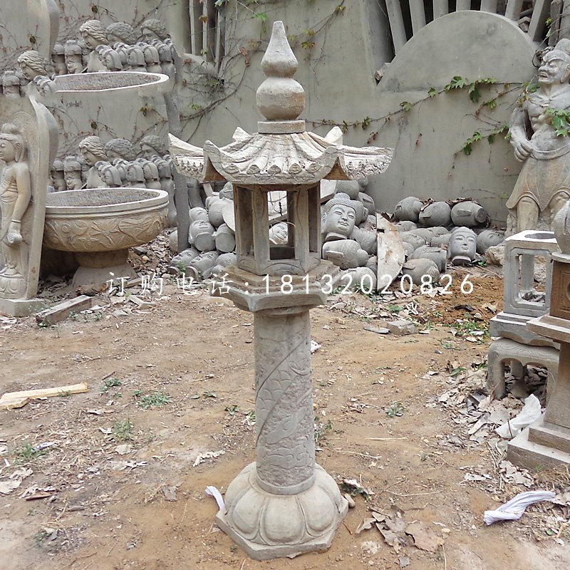 石燈，仿古石燈，園林景觀雕塑