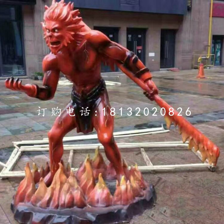 卡通齊天大圣，玻璃鋼雕塑