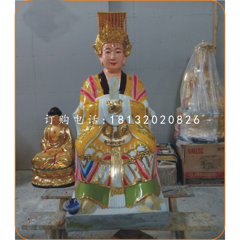 王母娘娘雕塑，玻璃鋼神仙雕塑