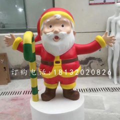 卡通圣誕老人雕塑，玻璃鋼商場擺件