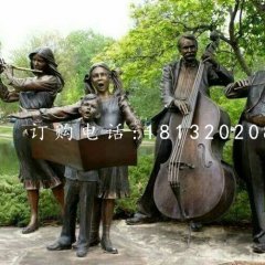 演奏銅雕，公園景觀銅雕