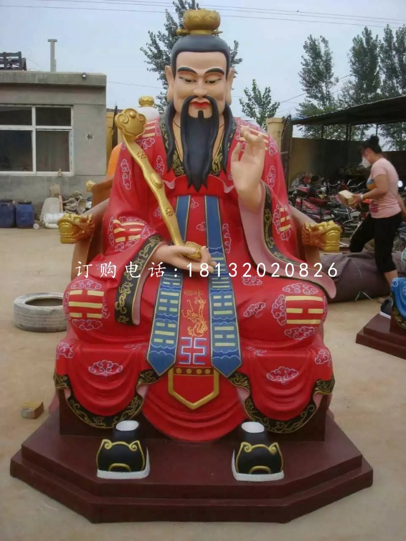 三清雕塑，玻璃鋼彩繪神仙 (1)