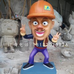 光頭強(qiáng)雕塑，玻璃鋼動(dòng)畫(huà)人物