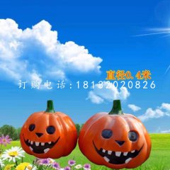 南瓜燈雕塑，玻璃鋼卡通雕塑