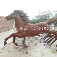 玻璃鋼奔馬，廣場動(dòng)物雕塑