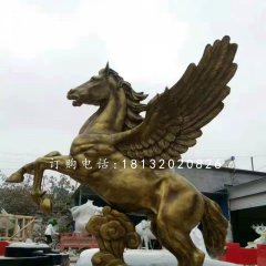 馬踏祥云雕塑，玻璃鋼仿銅飛馬