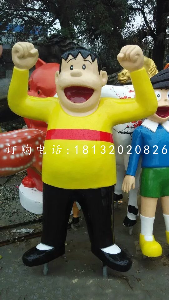 玻璃鋼胖虎雕塑，卡通人物雕塑