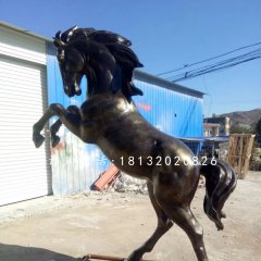 仿銅立馬雕塑，玻璃鋼動物雕塑