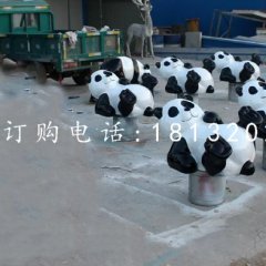 大熊貓雕塑，玻璃鋼動物雕塑