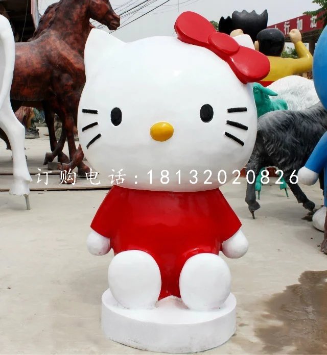 玻璃鋼卡通雕塑，hello kitty雕塑 (1)