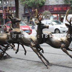 奔跑的鹿銅雕，動(dòng)物銅雕