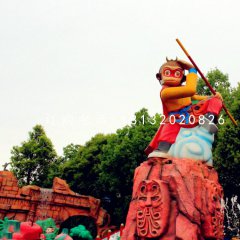 孫悟空雕塑，玻璃鋼卡通雕塑