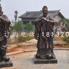 桃園三結(jié)義雕塑，玻璃鋼仿銅古代人物