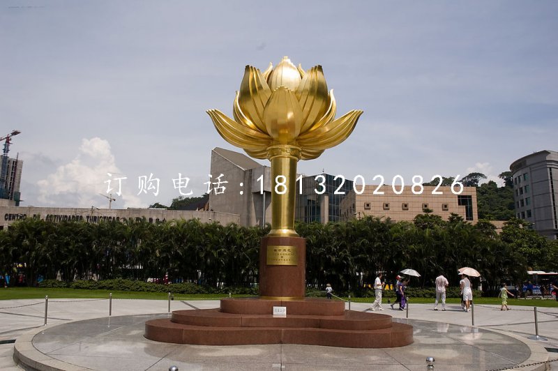 不銹鋼紫荊花雕塑，廣場(chǎng)雕塑