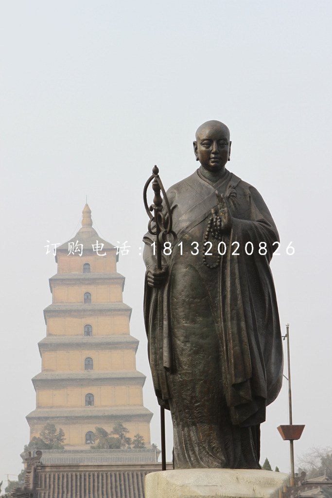 大唐玄奘銅雕，廣場(chǎng)人物銅雕