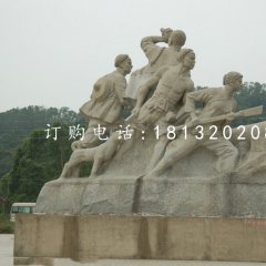 清朝人抗擊倭寇石雕，廣場(chǎng)紀(jì)念石雕