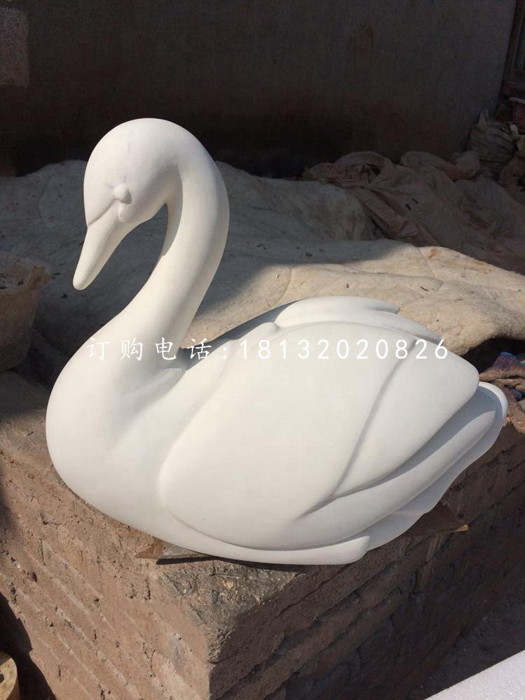 白天鵝雕塑，漢白玉動物