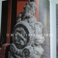 抱鼓石，青石仿古雕塑