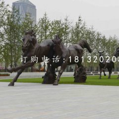 奔馬銅雕，廣場動物雕塑