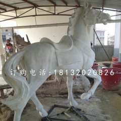 白馬雕塑，玻璃鋼坐騎