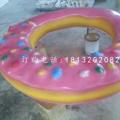 甜甜圈雕塑，玻璃鋼甜品雕塑