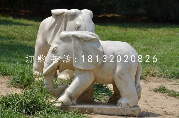 公園小象石雕，動物石雕
