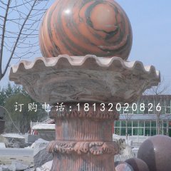晚霞紅風(fēng)水球石雕，景觀石雕