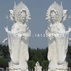 三面觀音石雕，大理石佛像