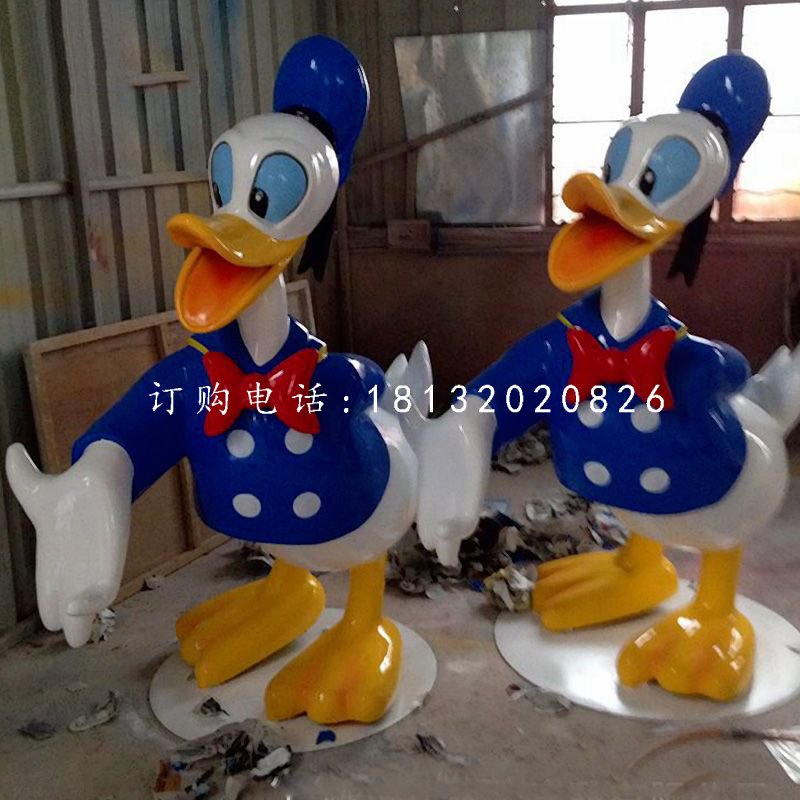 唐老鴨雕塑，玻璃鋼卡通迪士尼雕塑
