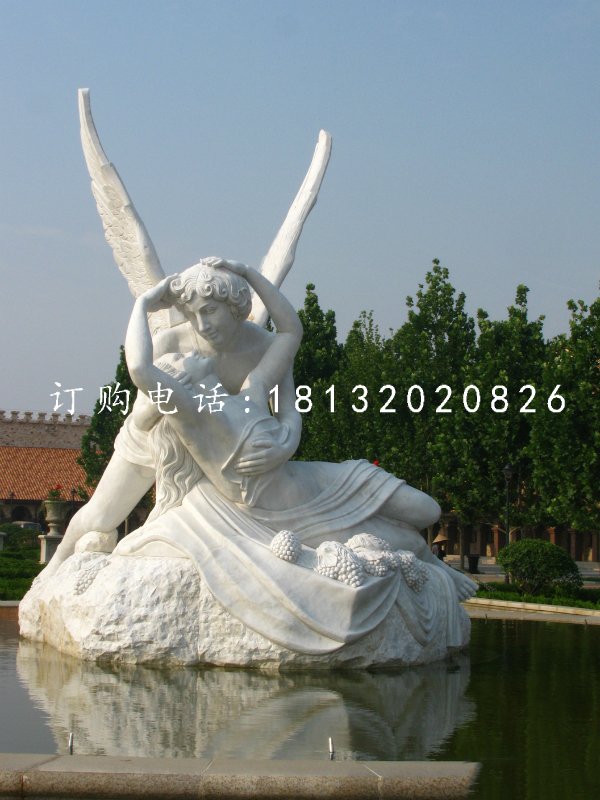 愛神石雕，漢白玉西方人物 (1)