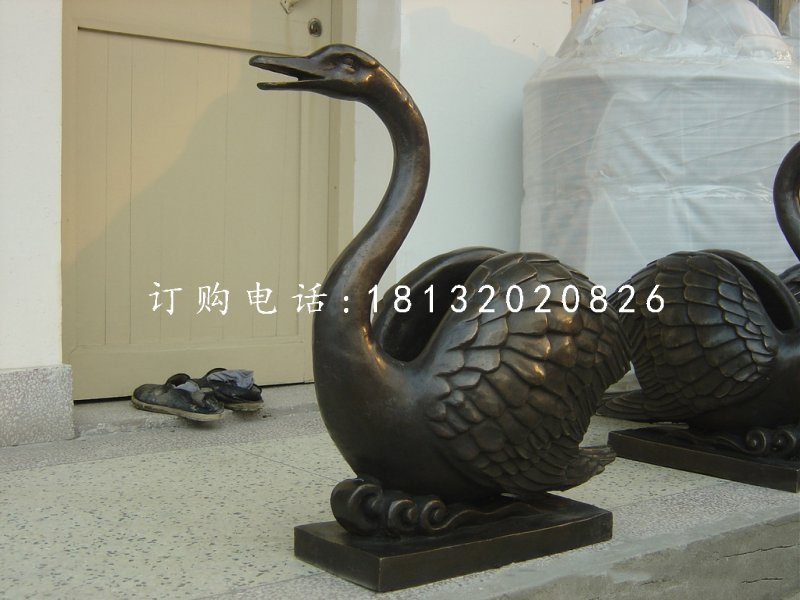 天鵝噴泉銅雕，景觀銅雕