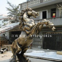 玻璃鋼仿銅立馬，廣場動物雕塑