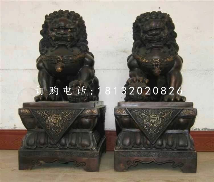 小型銅獅子，北京獅銅雕