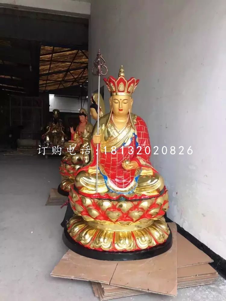 玻璃鋼彩繪佛像，地藏王菩薩雕塑