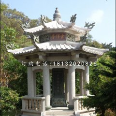 碑亭石雕，大理石涼亭