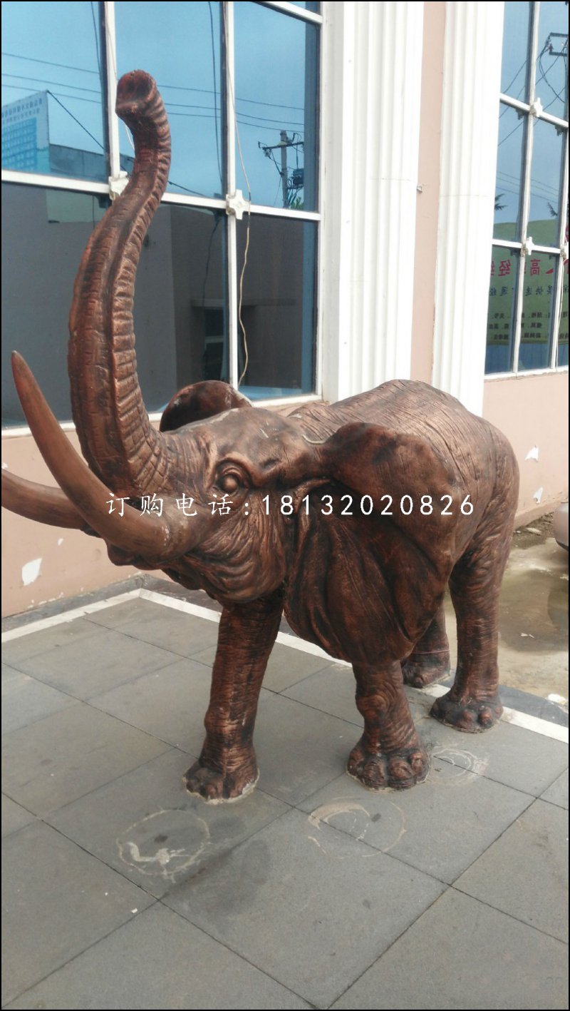大象銅雕，公園動物銅雕