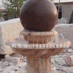 晚霞紅風(fēng)水球，景觀石雕