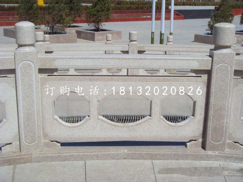 欄板欄桿石雕，中式欄板