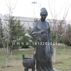 李清照銅雕，古代詩人銅雕