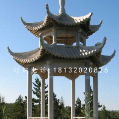 涼亭石雕，公園石亭子