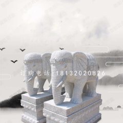 小象石雕，大理石動(dòng)物雕塑