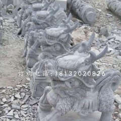 小型麒麟石雕，青石麒麟雕塑