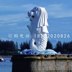 魚尾獅石雕，廣場景觀石雕