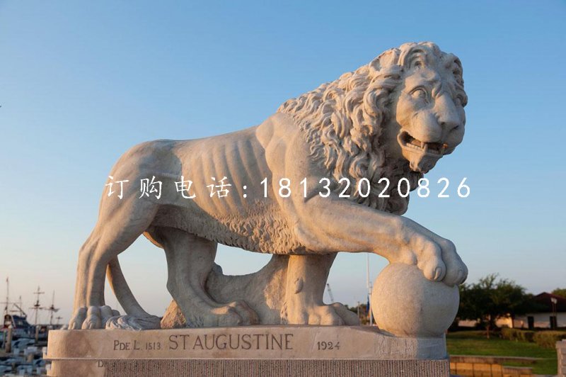 非洲獅石雕，廣場石獅子